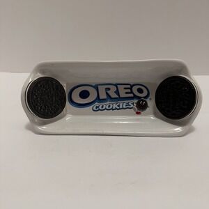 Oreo Cookie Tray‎ Banana-Split Bowl Ceramic Dish 9 In Milk and Cookies